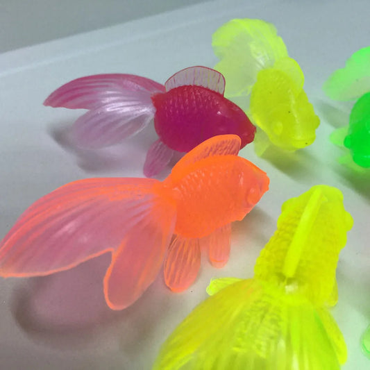 10pcs/set Kids Soft Rubber Gold Fish Baby Bath Toys